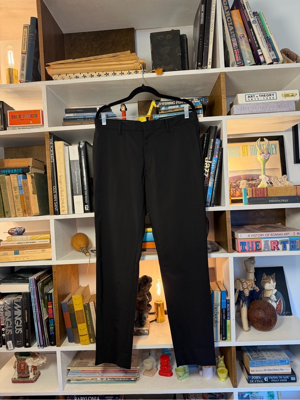 Men's Black Dress Pants - Classic Straight Fit